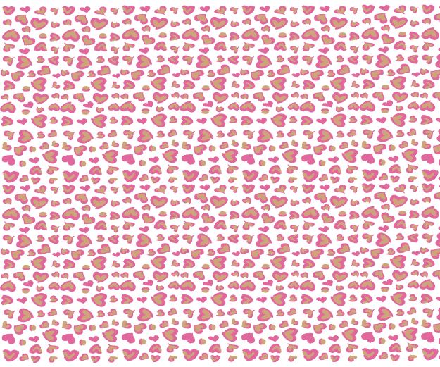 Printed HTV Red with Pink and White Hearts Print 12 x 15 Sheet