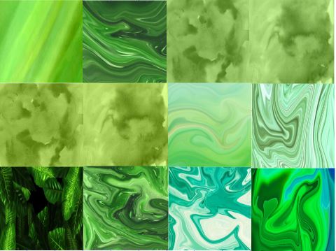 Pattern Abstracts-GREENS in Adhesive and/or Heat Transfer Vinyl