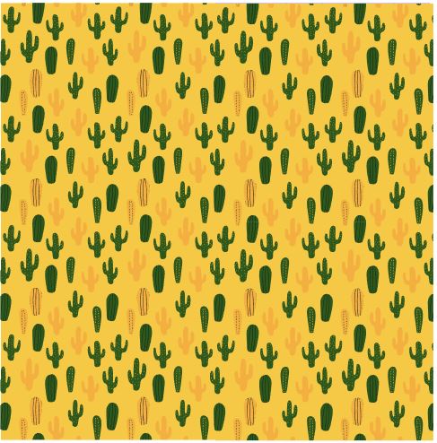 Pattern Cactus Succulents Desert in Adhesive and/or Heat Transfer Vinyl